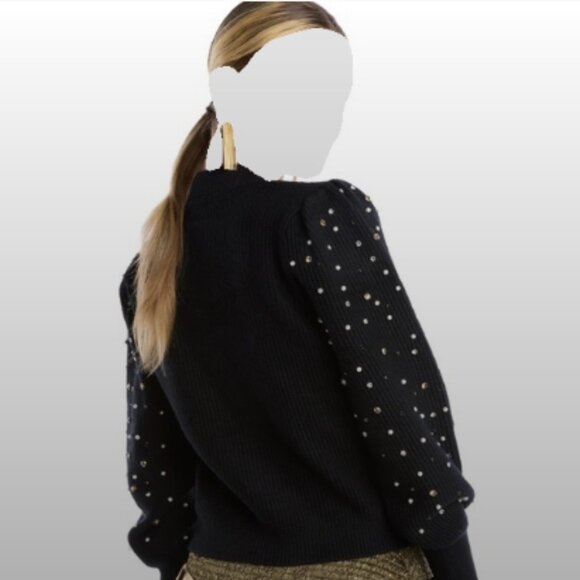 ALLISON new york Rhinestone Charlotte Sweater Black size S - Picture 3 of 7